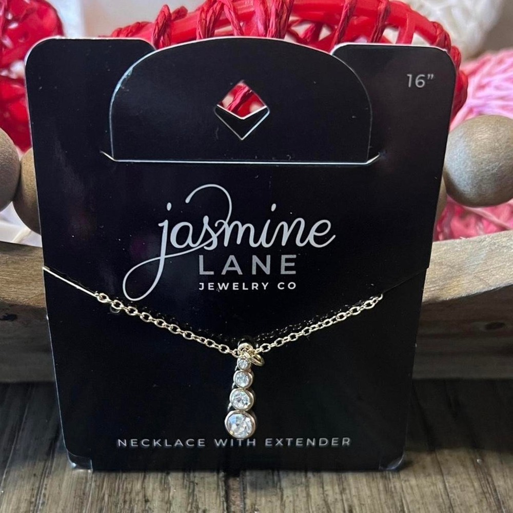 Jasmine Lane gold necklace with extender